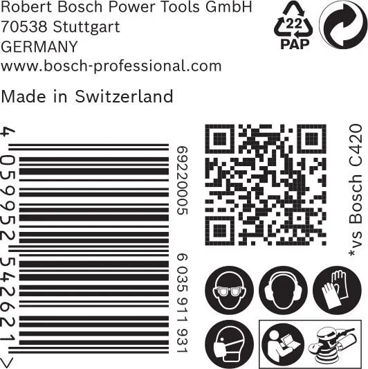 Bosch 2608900924 EXPERT Schuurvel C470 Best For Wood And Paint - 150mm - K320 - 6 Gaten (50st) 3 Bosch 2608900924 EXPERT Schuurvel C470 Best For Wood And Paint - 150mm - K320 - 6 Gaten (50st) - Image 3