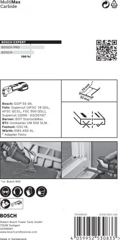 Bosch 2608900031 EXPERT StarlockMax CoatedCarbide Invalzaagblad MAII 32 APIT Carbide, Multimaterial, Curved-Tec 32 X 70 Mm 1 -Bosch Winkel 03a198202b7dc7362d7769267c2b74fb