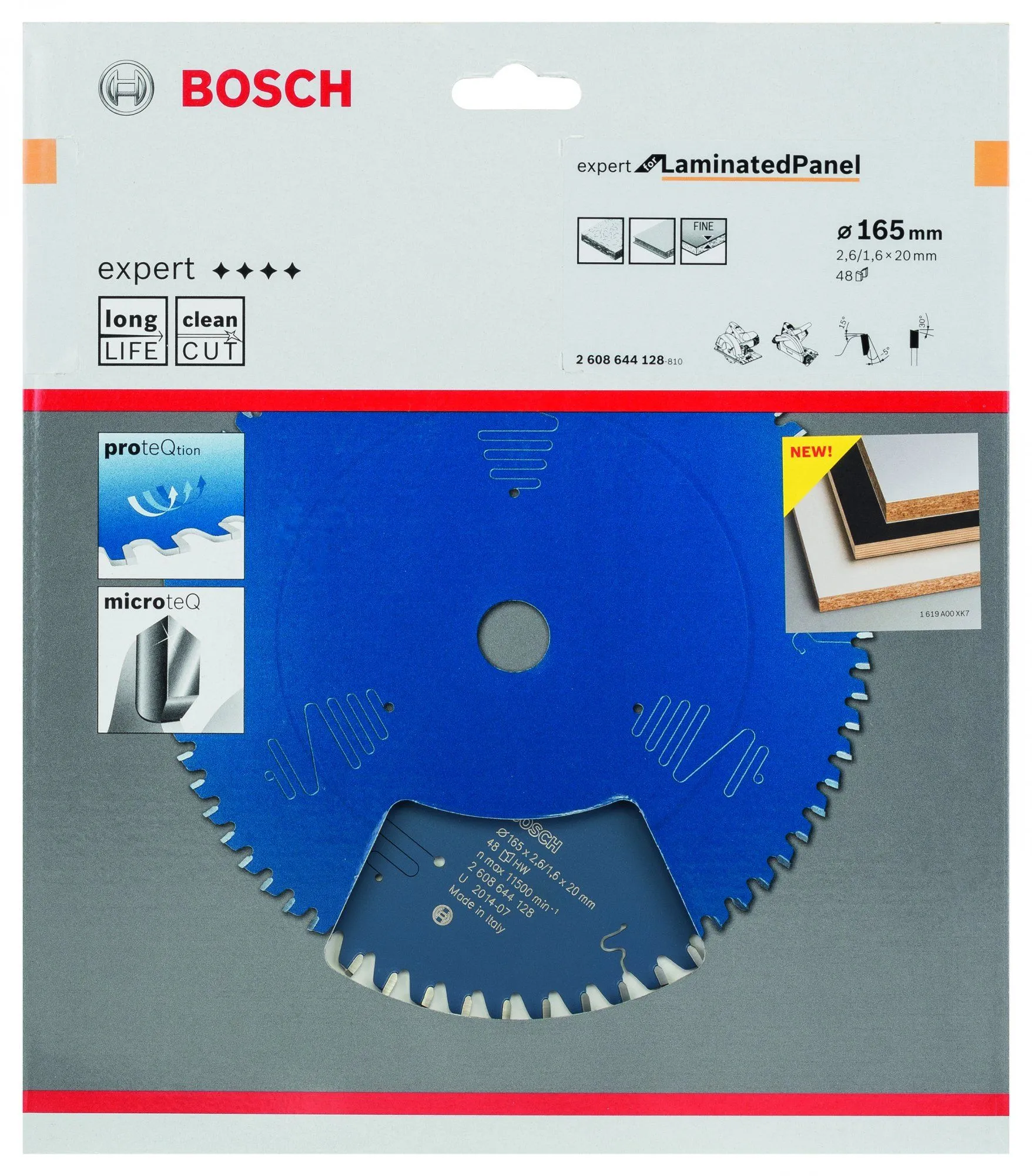 Bosch 2608644128 Expert Cirkelzaagblad - 165 X 20 X 48T - Gemelamineerde Plaat - Carbide 2 Bosch 2608644128 Expert Cirkelzaagblad - 165 X 20 X 48T - Gemelamineerde Plaat - Carbide - Image 2