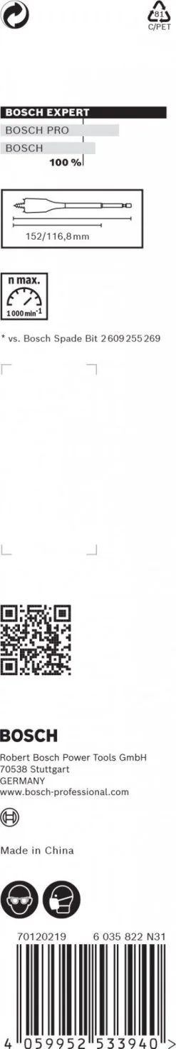Bosch 2608900320 EXPERT Speedboor Self Cut Speed - Zeskantschacht - 22x152mm 16 Bosch 2608900320 EXPERT Speedboor Self Cut Speed - Zeskantschacht - 22x152mm -Bosch Winkel 082592f1732bf8b744983b0be8b5f62b