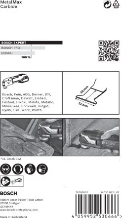 Bosch 2608900014 EXPERT Starlock CoatedCarbide Invalzaagblad AIZ 32 AIT Carbide, Metal 32 X 40 Mm 1 16 Bosch 2608900014 EXPERT Starlock CoatedCarbide Invalzaagblad AIZ 32 AIT Carbide, Metal 32 X 40 Mm 1 -Bosch Winkel 0ac13190c754682afd106edafb393a51