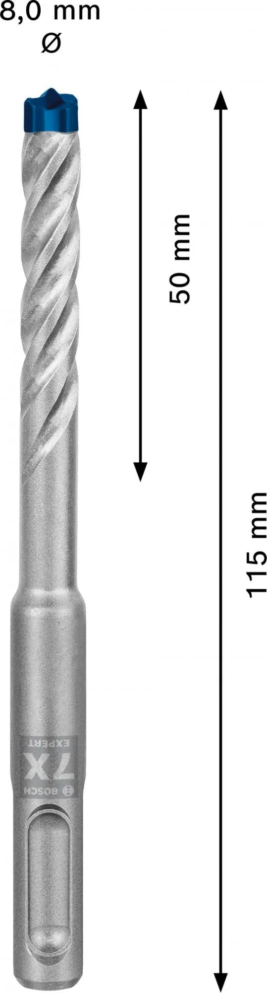 Bosch 2608900087 EXPERT Hamerboor SDS Plus-7X 8x50x115mm 3 Bosch 2608900087 EXPERT Hamerboor SDS Plus-7X 8x50x115mm - Image 3