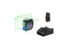 Bosch GLL 3-80 CG 12V Li-Ion Accu Kruislijnlaser Set (1x 2.0Ah Accu) In L-Boxx - Groen - 0601063T00