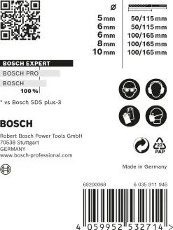Bosch 2608900197 EXPERT 5-delige SDS-Plus Borenset-7X - 5/6/6/8/10mm -Bosch Winkel 14cf0cdcbac9a35b85e2fcec9a3159fe