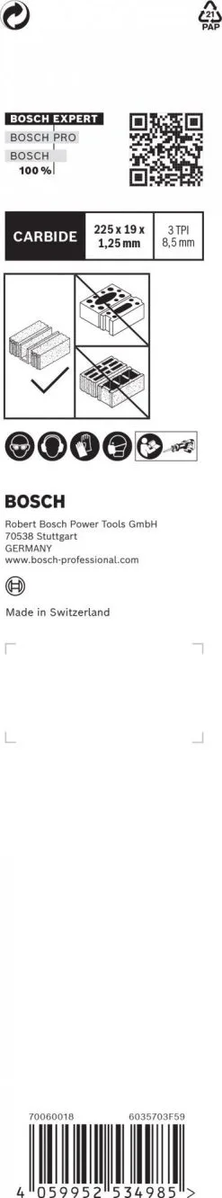 Bosch 2608900408 EXPERT Reciprozaagblad S1141HM Aerated Concrete -Bosch Winkel 1c6d7cc474bbd21d209c93297d39f415