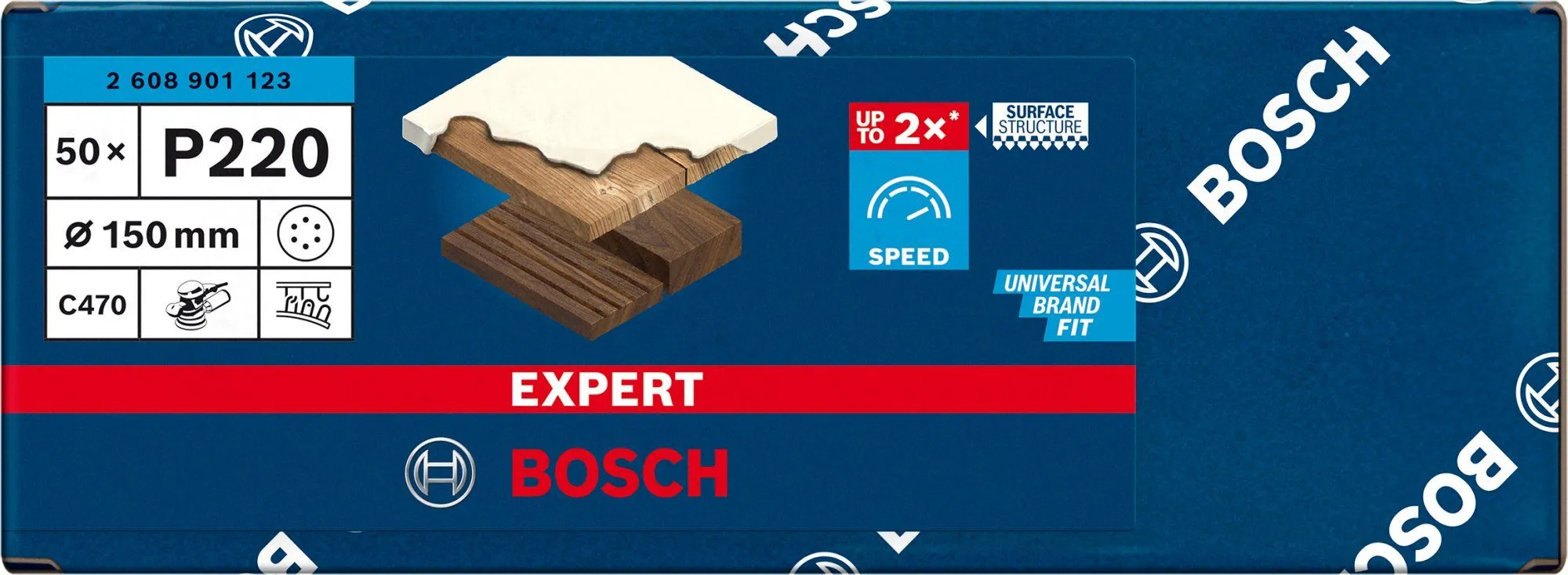 Bosch 2608901123 EXPERT Schuurvel C470 Best For Wood And Paint - 150mm - K220 - 6 Gaten - (50st) 2 Bosch 2608901123 EXPERT Schuurvel C470 Best For Wood And Paint - 150mm - K220 - 6 Gaten - (50st) - Image 2