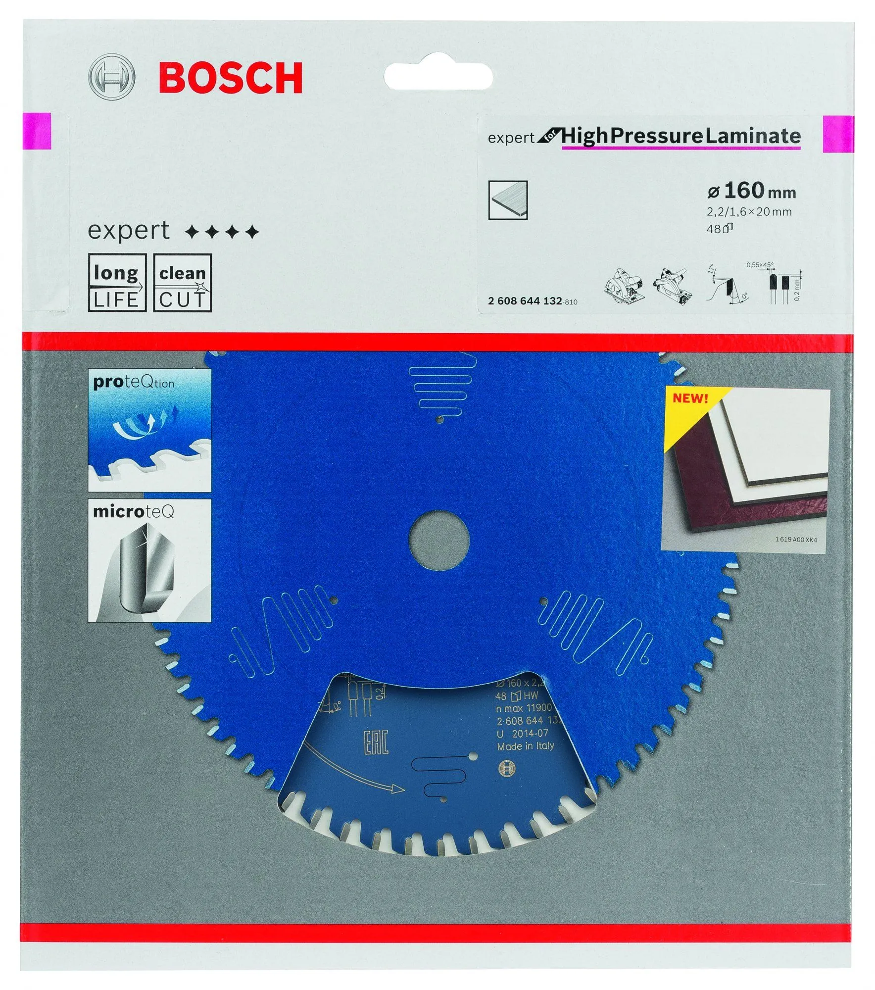 Bosch 2608644132 Expert Cirkelzaagblad - 160 X 20 X 48T - Laminaat / Trespa - Carbide 2 Bosch 2608644132 Expert Cirkelzaagblad - 160 X 20 X 48T - Laminaat / Trespa - Carbide - Image 2
