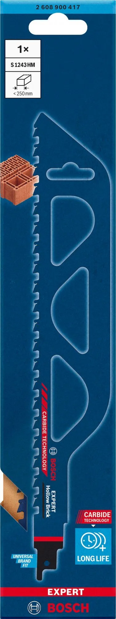 Bosch 2608900417 EXPERT Reciprozaagblad S1243HM Hollow Brick 2 Bosch 2608900417 EXPERT Reciprozaagblad S1243HM Hollow Brick - Image 2