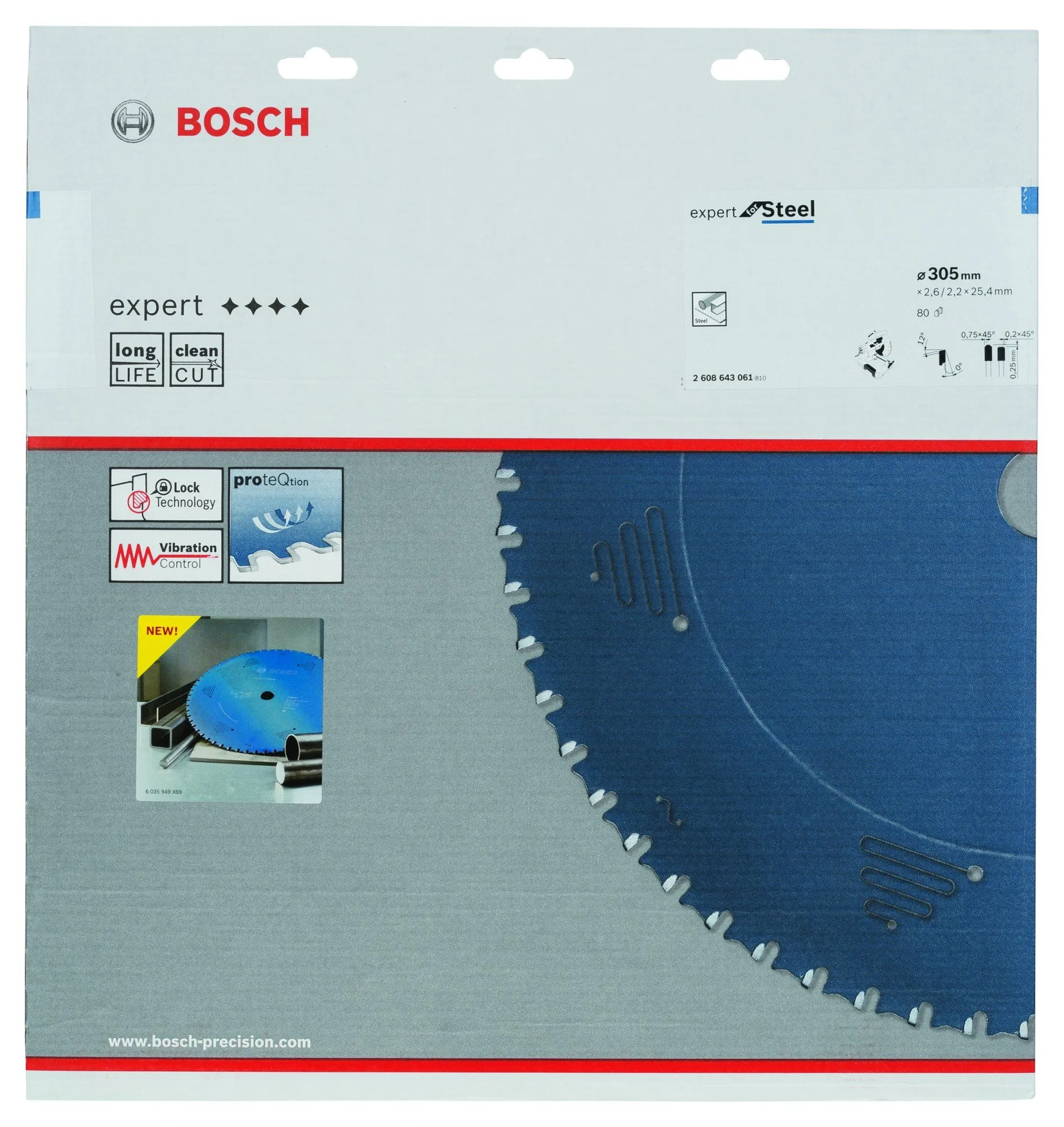 Bosch 2608643061 Expert Cirkelzaagblad - 305 X 25,4 X 80T - Metaal - Carbide 2 Bosch 2608643061 Expert Cirkelzaagblad - 305 X 25,4 X 80T - Metaal - Carbide - Image 2