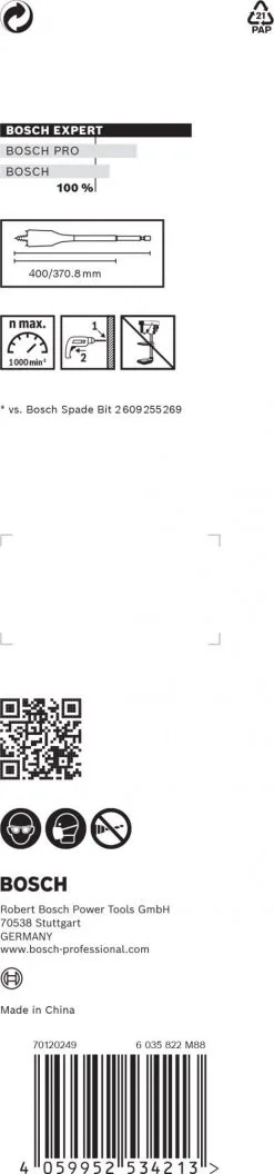 Bosch 2608900347 EXPERT Speedboor Self Cut Speed, Zeskantschacht 20 X 400 Mm -Bosch Winkel 3941df43dc75de7498c6d38ffc6d48ea