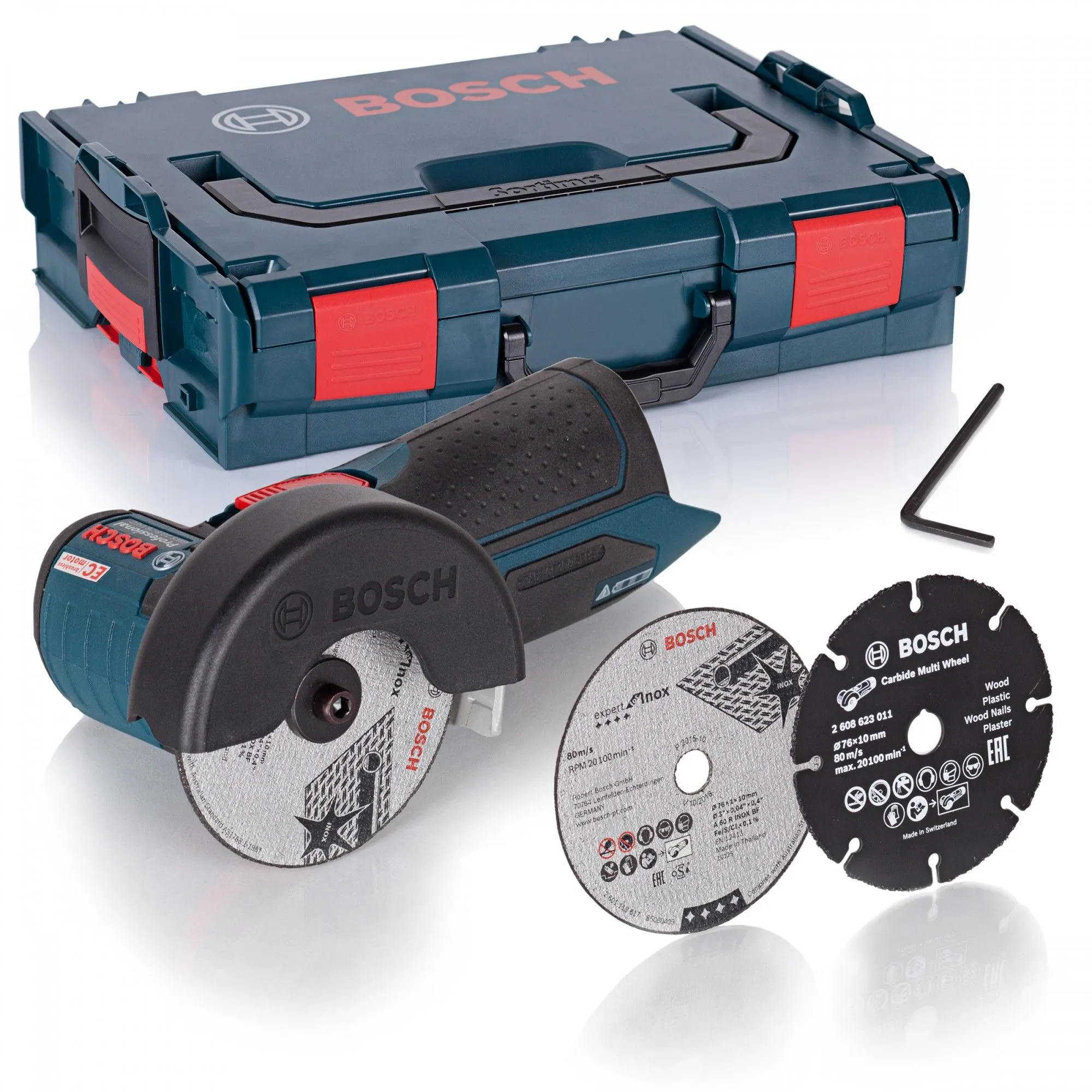 Bosch GWS 12V-76 12V Li-Ion Accu Haakse Slijper Body In L-Boxx - 76mm - Koolborstelloos - 06019F2003 1 Bosch GWS 12V-76 12V Li-Ion Accu Haakse Slijper Body In L-Boxx - 76mm - Koolborstelloos - 06019F2003