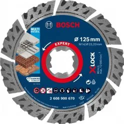 Bosch Winkel 5 Bosch 2608900670 EXPERT X-LOCK Diamantschijf Multi Material 125 X 22,23 X 2,4 X 12 Mm