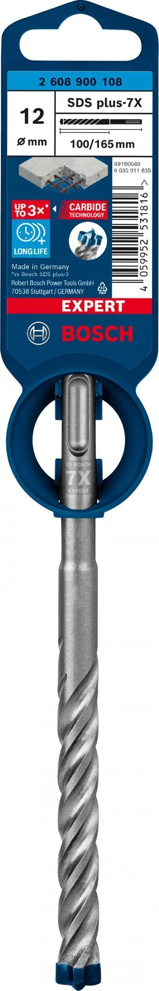 Bosch 2608900108 EXPERT Hamerboor SDS Plus-7X - 12x100x165mm 2 Bosch 2608900108 EXPERT Hamerboor SDS Plus-7X - 12x100x165mm - Image 2
