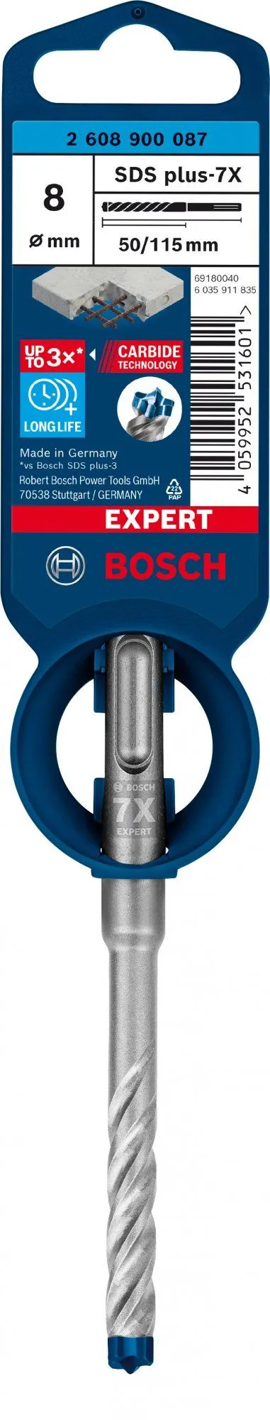 Bosch 2608900087 EXPERT Hamerboor SDS Plus-7X 8x50x115mm 2 Bosch 2608900087 EXPERT Hamerboor SDS Plus-7X 8x50x115mm - Image 2