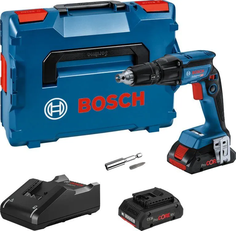 Bosch GTB 18V-45 18V Li-ion Accu Droogbouwschroevendraaier Set (2x 4.0Ah) In L-Boxx - 32 Nm 1 Bosch GTB 18V-45 18V Li-ion Accu Droogbouwschroevendraaier Set (2x 4.0Ah) In L-Boxx - 32 Nm