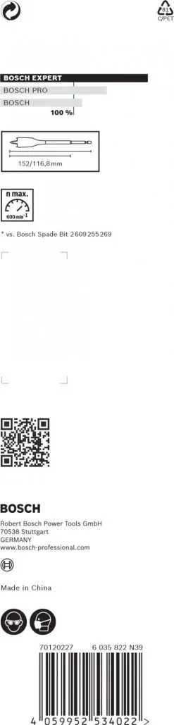 Bosch 2608900328 EXPERT Speedboor Self Cut Speed, Zeskantschacht 36 X 152 Mm -Bosch Winkel 6fffe5302b954c9b61515b33d98a37da