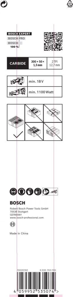 Bosch 2608900417 EXPERT Reciprozaagblad S1243HM Hollow Brick 16 Bosch 2608900417 EXPERT Reciprozaagblad S1243HM Hollow Brick -Bosch Winkel 7c2ff2fe3b0c5f8da49aa118221c2236