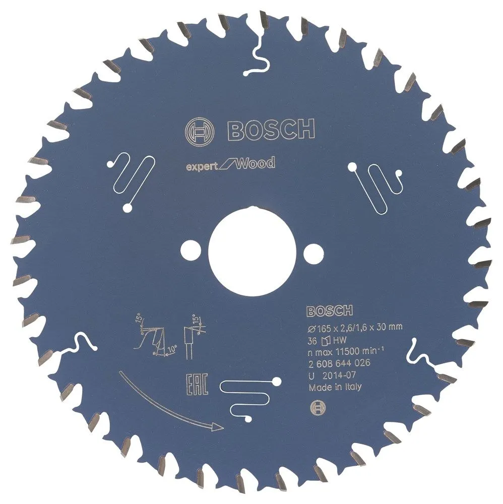 Bosch 2608644026 Expert Cirkelzaagblad - 165 X 30 X 36T - Hout - Carbide 1 Bosch 2608644026 Expert Cirkelzaagblad - 165 X 30 X 36T - Hout - Carbide
