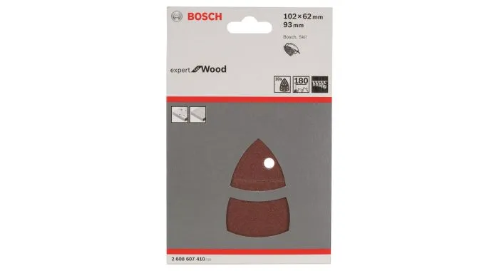 Bosch 2608607410 Schuurblad Voor Hout - K180 - 102x62x93mm (10st) 1 Bosch 2608607410 Schuurblad Voor Hout - K180 - 102x62x93mm (10st)
