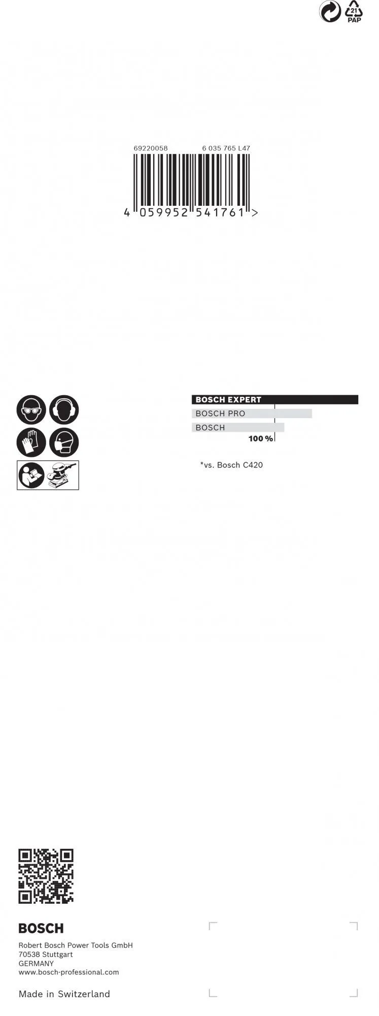 Bosch 2608900838 EXPERT Schuurvel C470 Best For Wood And Paint, 93 X 230 Mm, Korrel 240, 8 Gaten, 10x 3 Bosch 2608900838 EXPERT Schuurvel C470 Best For Wood And Paint, 93 X 230 Mm, Korrel 240, 8 Gaten, 10x - Image 3