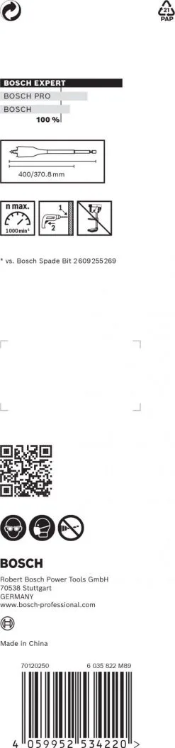 Bosch 2608900348 EXPERT Speedboor Self Cut Speed - Zeskantschacht - 22x400mm 16 Bosch 2608900348 EXPERT Speedboor Self Cut Speed - Zeskantschacht - 22x400mm -Bosch Winkel 91901a6c8322b15c1944ae282c24cabf
