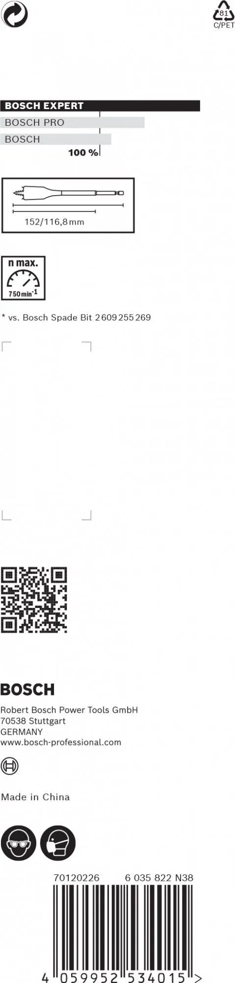 Bosch 2608900327 EXPERT Speedboor Self Cut Speed - Zeskantschacht - 35x152mm 3 Bosch 2608900327 EXPERT Speedboor Self Cut Speed - Zeskantschacht - 35x152mm - Image 3