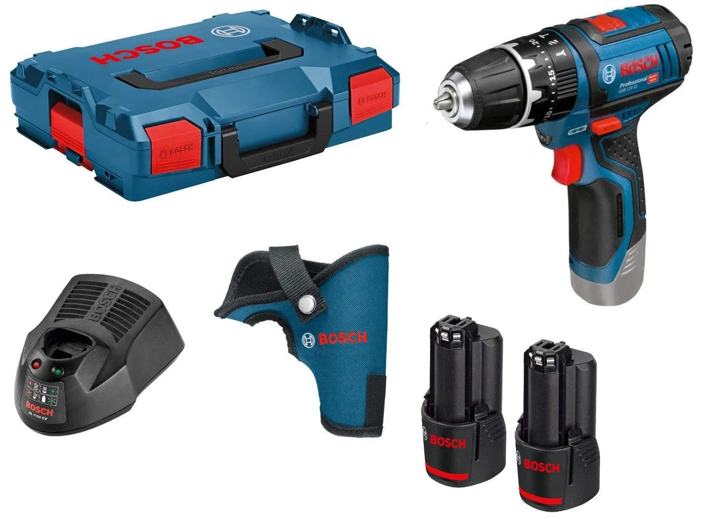 Bosch GSB 12V-15 12V Li-Ion Accu Klopboor-/schroefmachine Set (2x 2.0Ah Accu) In L-Boxx - 06019B6906 1 Bosch GSB 12V-15 12V Li-Ion Accu Klopboor-/schroefmachine Set (2x 2.0Ah Accu) In L-Boxx - 06019B6906