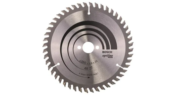 Bosch 2608640732 Optiline Cirkelzaagblad - 160 X 20 X 48T - Hout 1 Bosch 2608640732 Optiline Cirkelzaagblad - 160 X 20 X 48T - Hout