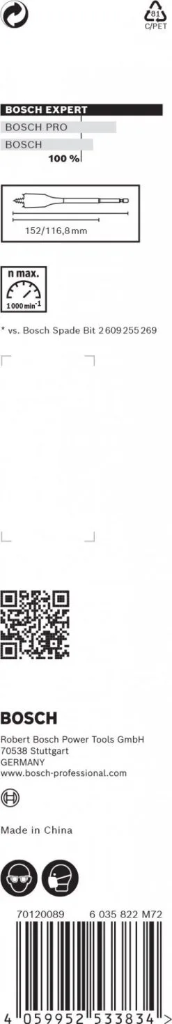 Bosch 2608900309 EXPERT Speedboor Self Cut Speed, Zeskantschacht 6 X 152 Mm -Bosch Winkel b9cebaf16ef47c7a5c4bf9c7bfef155d