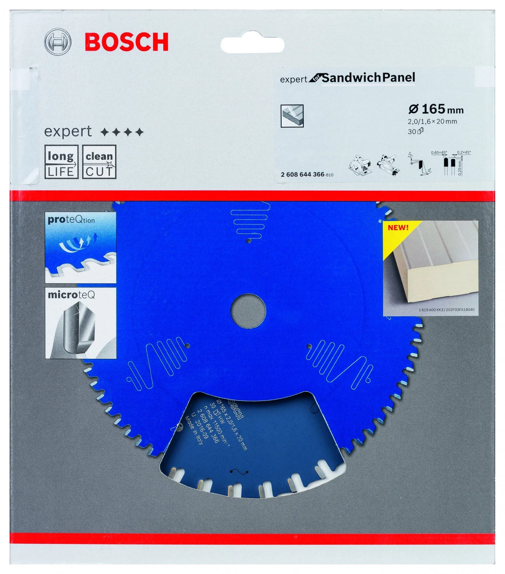 Bosch 2608644366 Expert Cirkelzaagblad - 165 X 20 X 30T - Sandwich Panelen - Carbide 2 Bosch 2608644366 Expert Cirkelzaagblad - 165 X 20 X 30T - Sandwich Panelen - Carbide - Image 2