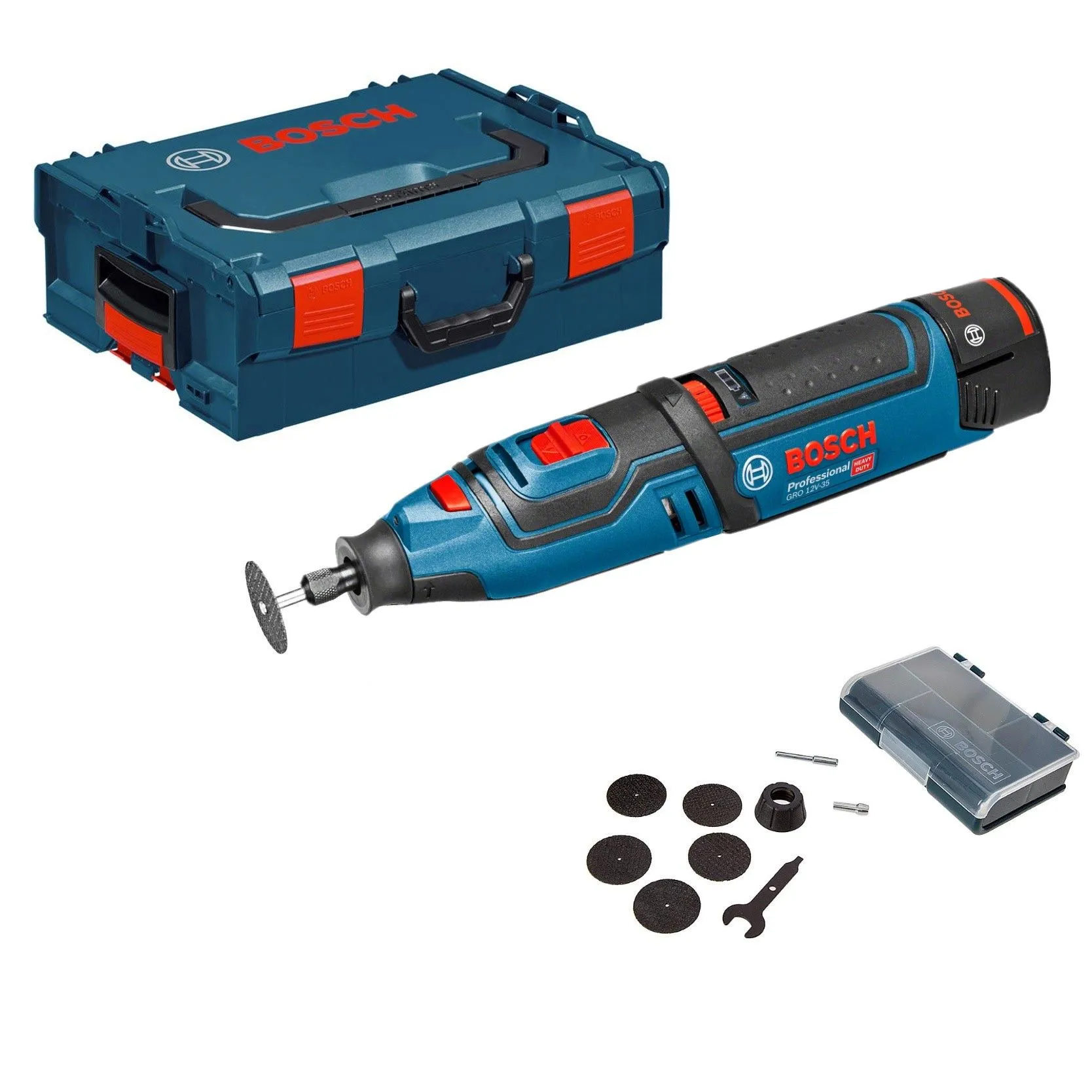 Bosch GRO 12V-35 12V Li-Ion Accu Multitool Body In L-Boxx - 06019C5002 1 Bosch GRO 12V-35 12V Li-Ion Accu Multitool Body In L-Boxx - 06019C5002
