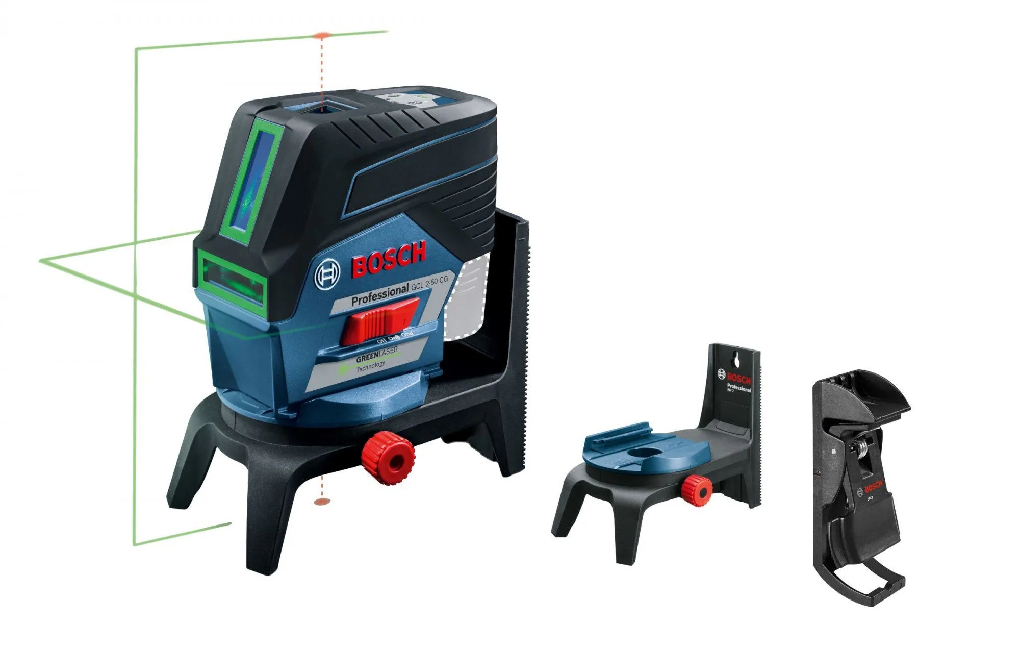 Bosch GCL 2-50 CG 12V Li-Ion Accu Kruislijnlaser (1x 2,0Ah Accu) Set In L-Boxx - 0601066H00 2 Bosch GCL 2-50 CG 12V Li-Ion Accu Kruislijnlaser (1x 2,0Ah Accu) Set In L-Boxx - 0601066H00 - Image 2