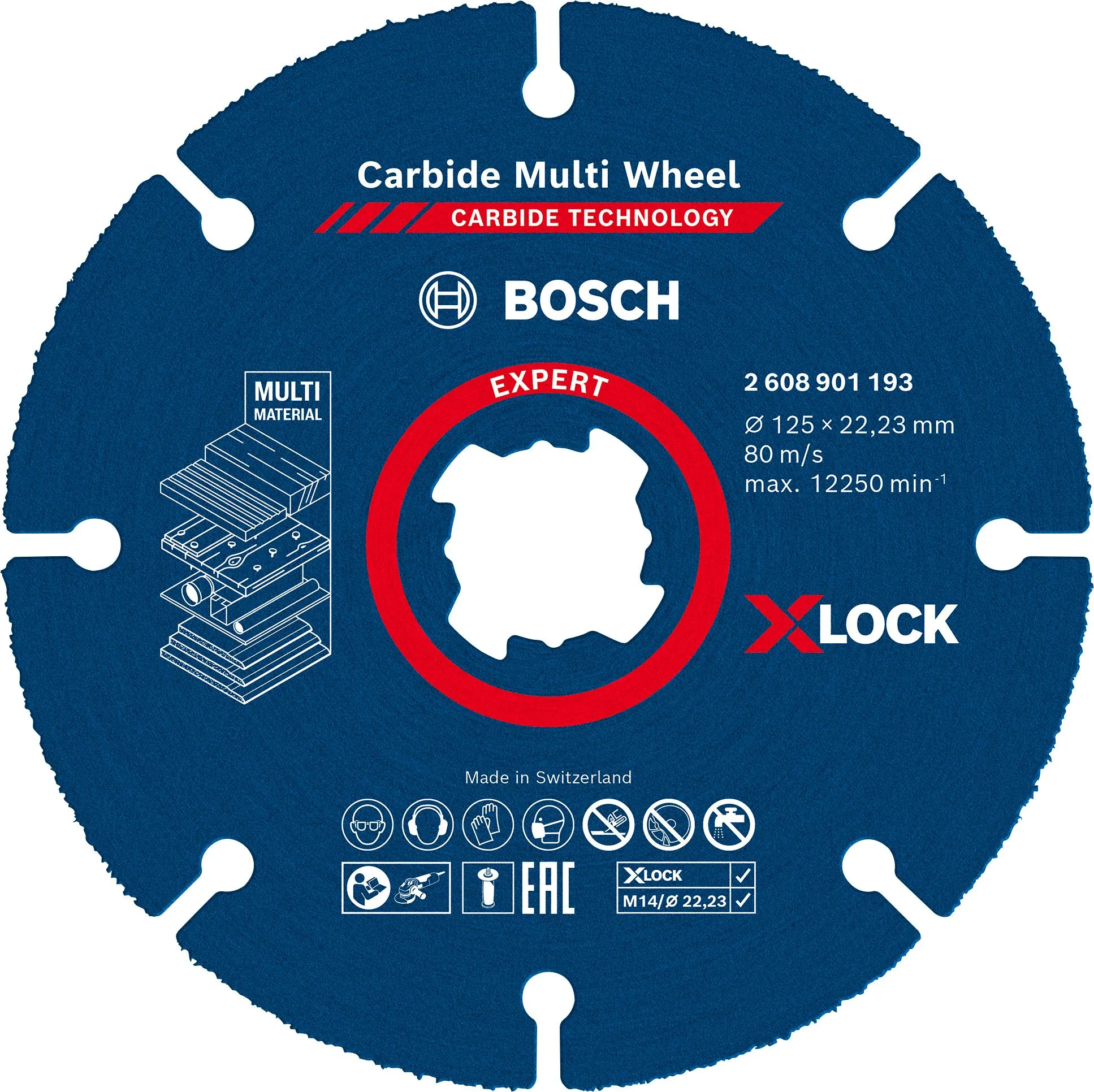 Bosch 2608901193 EXPERT X-LOCK Doorslijpschijf Carbide Multi Wheel 125mm 1 Bosch 2608901193 EXPERT X-LOCK Doorslijpschijf Carbide Multi Wheel 125mm