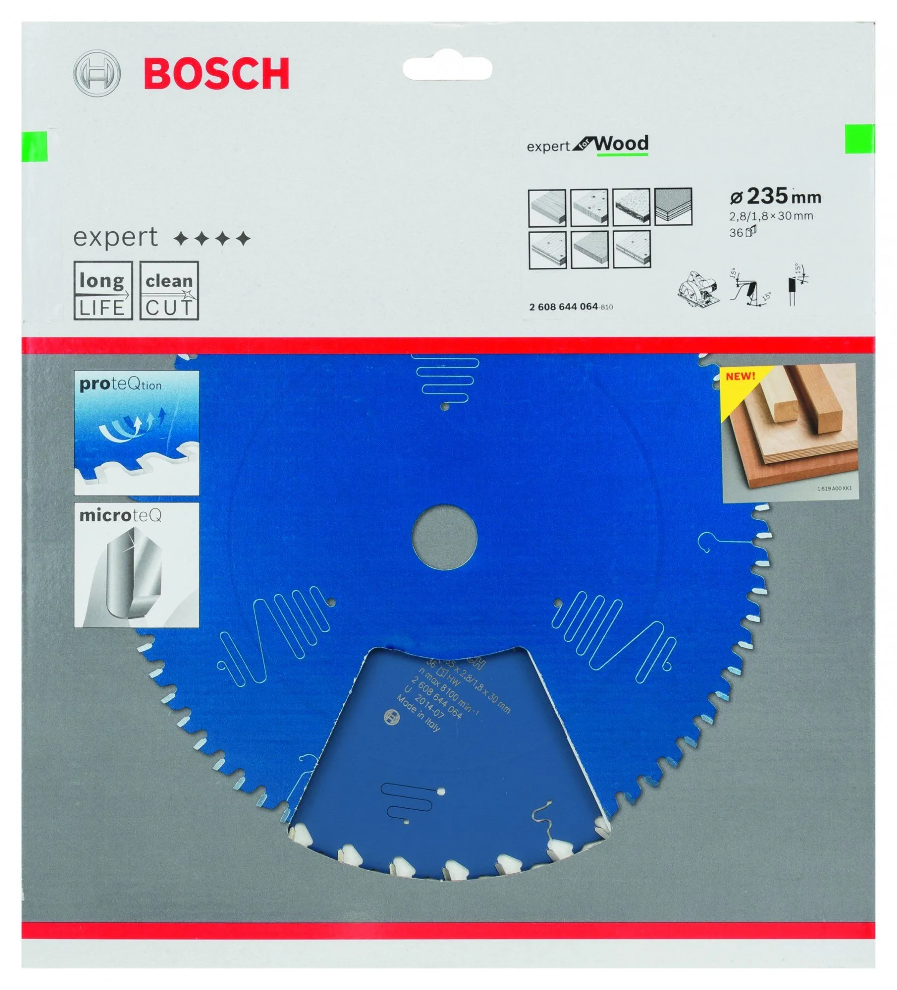 Bosch 2608644064 Expert Cirkelzaagblad - 235 X 30 X 36T - Hout - Carbide 2 Bosch 2608644064 Expert Cirkelzaagblad - 235 X 30 X 36T - Hout - Carbide - Image 2