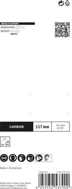 Bosch 2608900566 EXPERT 3-delige ‘Plastic Composites Clean’ T 301 CHM Decoupeerzaagblad - 117 Mm -Bosch Winkel de179b08af8ab4b6a94b1650b9945c0a