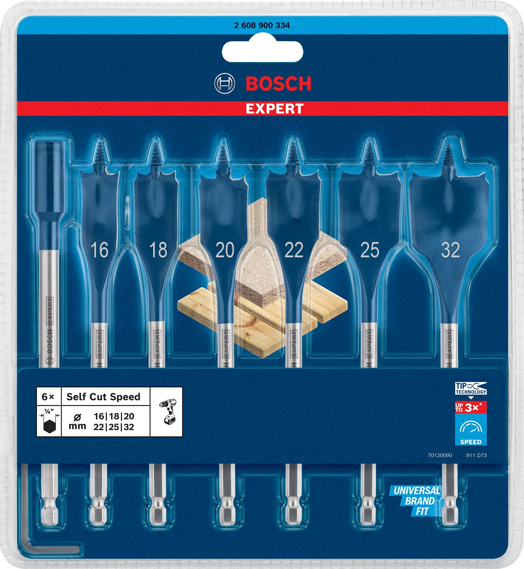 Bosch 2608900334 EXPERT 7-delige Speedborenset Self Cut Speed - 16/18/20/22/25/32mm 2 Bosch 2608900334 EXPERT 7-delige Speedborenset Self Cut Speed - 16/18/20/22/25/32mm - Image 2