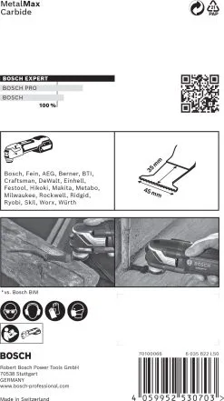 Bosch 2608900018 EXPERT Starlock CoatedCarbide Invalzaagblad AIZ 45 AIT Carbide - Stainless Steel - 45x40mm 16 Bosch 2608900018 EXPERT Starlock CoatedCarbide Invalzaagblad AIZ 45 AIT Carbide - Stainless Steel - 45x40mm -Bosch Winkel f2c6c759c769a6f9f506a3470e53d9e7