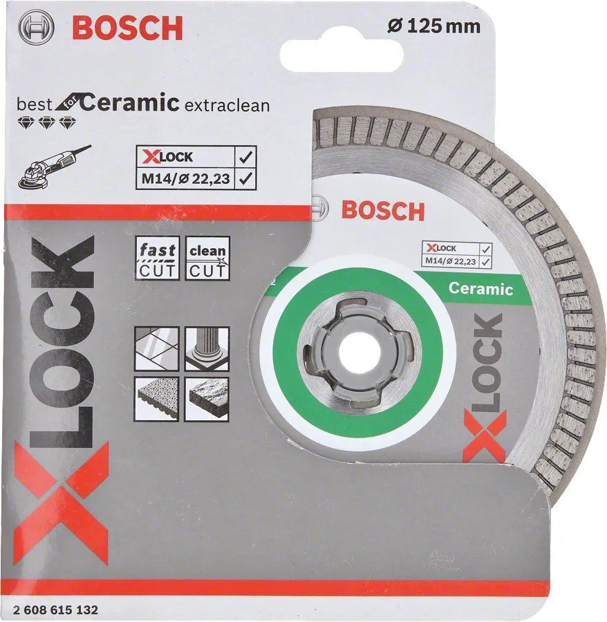 Bosch 2608615132 X-Lock Diamantschijf Best For Ceramic Extraclean Turbo - 125mm 1 Bosch 2608615132 X-Lock Diamantschijf Best For Ceramic Extraclean Turbo - 125mm