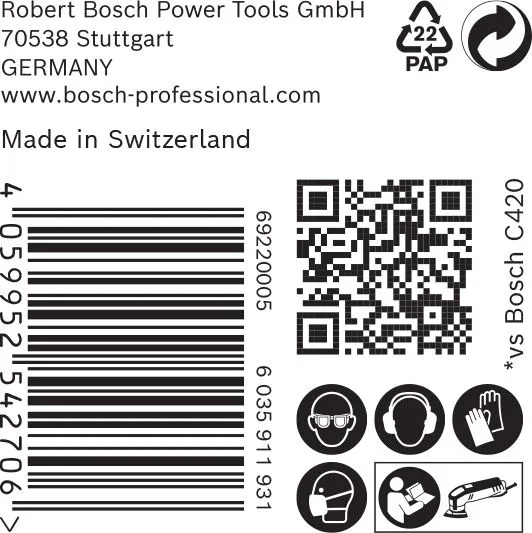 Bosch 2608900932 EXPERT Schuurvel C470 Best For Wood And Paint, 93 Mm, Korrel 240, Voor Multi-Cutter, 6 Gaten, 50x 3 Bosch 2608900932 EXPERT Schuurvel C470 Best For Wood And Paint, 93 Mm, Korrel 240, Voor Multi-Cutter, 6 Gaten, 50x - Image 3